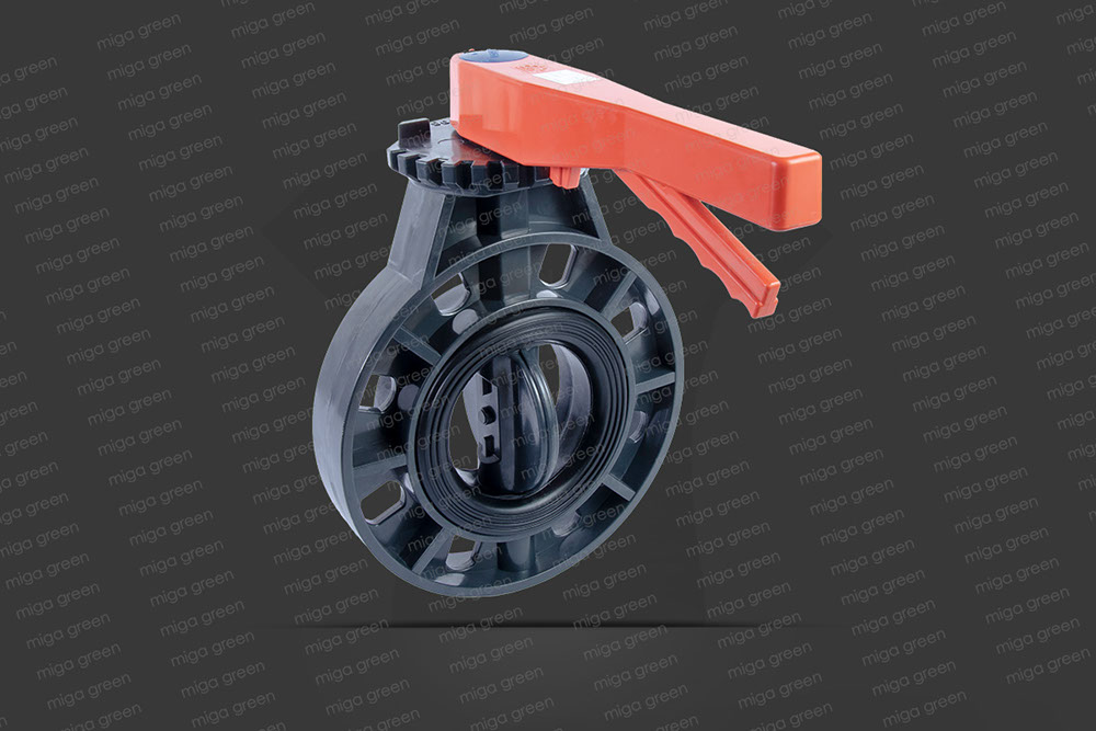 Product image - •	Butterfly Valve:

Valve body made of (UPVC) material which doesn’t react with fertilizers and chemicals.
 The valve body is chemically treated against sunlight and weather. Primary liner of the valve is made of airtight (PDM) material that prevents leakage. 
The hand is made of unbreakable (ABS) material. It’s chemically treated against sunlight and environmental factors.

